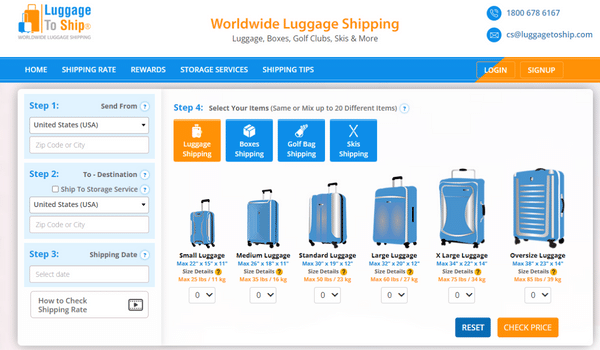 International student baggage shipping top