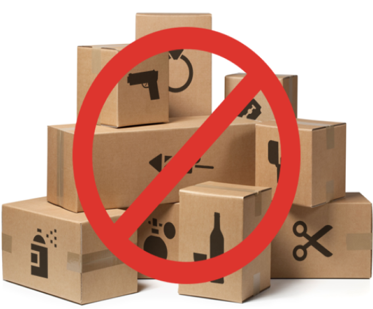 Prohibited Items for Student Baggage Shipping
