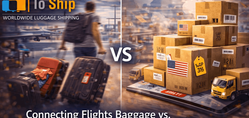 Connecting Flights Baggage vs. Luggage Shipping