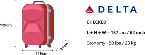 Delta Airline Carry On Baggage Allowance and Baggage Fees 2022.  LuggageToShip